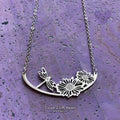 Close 2 UR Heart Dragonfly with Flowers Necklace