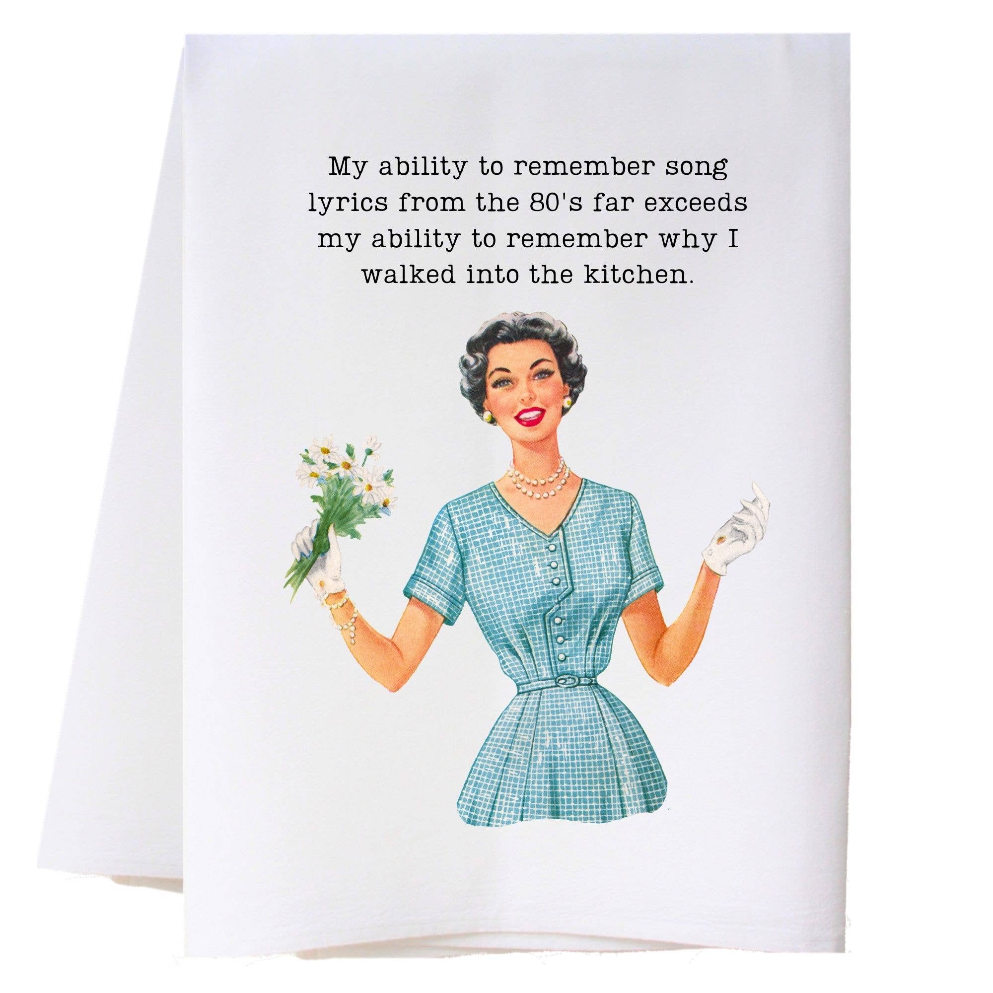 Song Lyrics Kitchen Towel