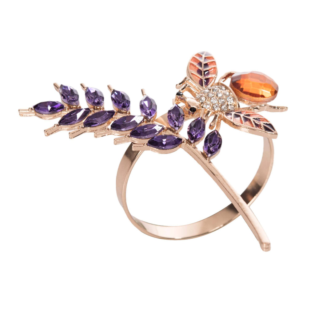 Crystal Bee Napkin RIng