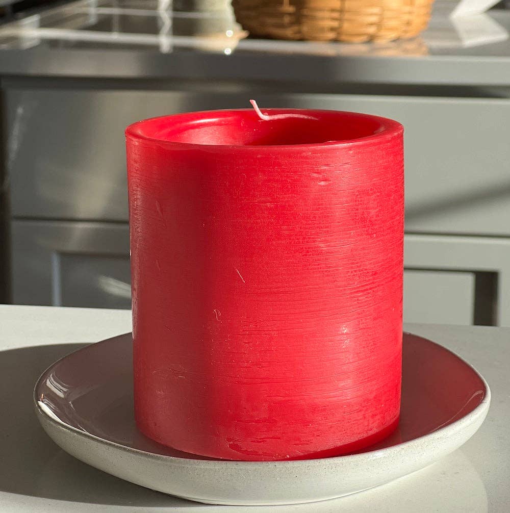 Spiral Candle Red Apple