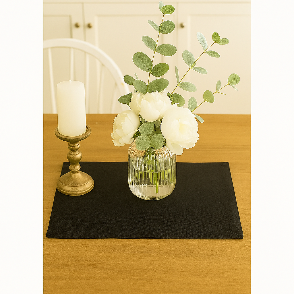 Black Everyday Design 14"x20" Placemat