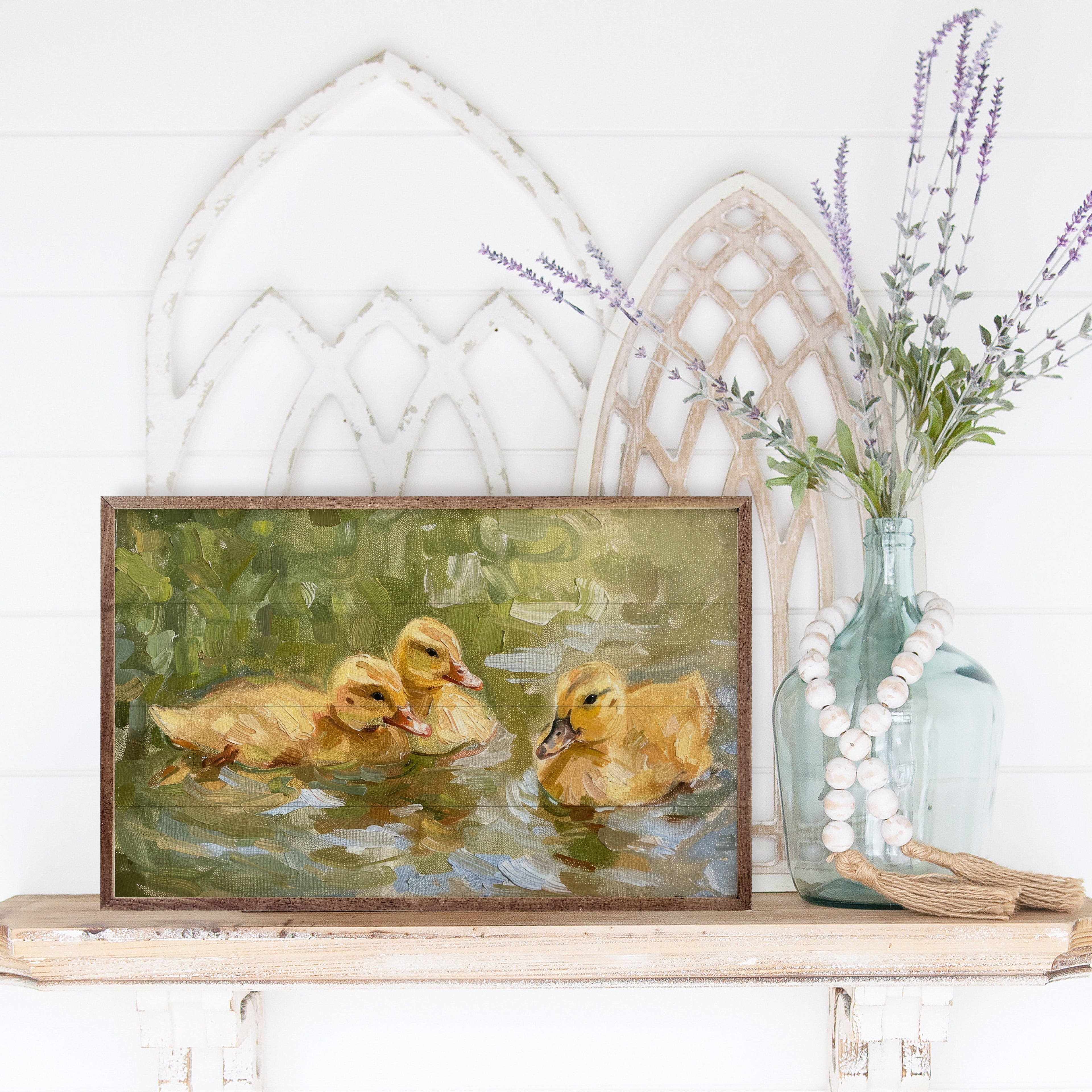 Duckling Swim By Petals Prints Design