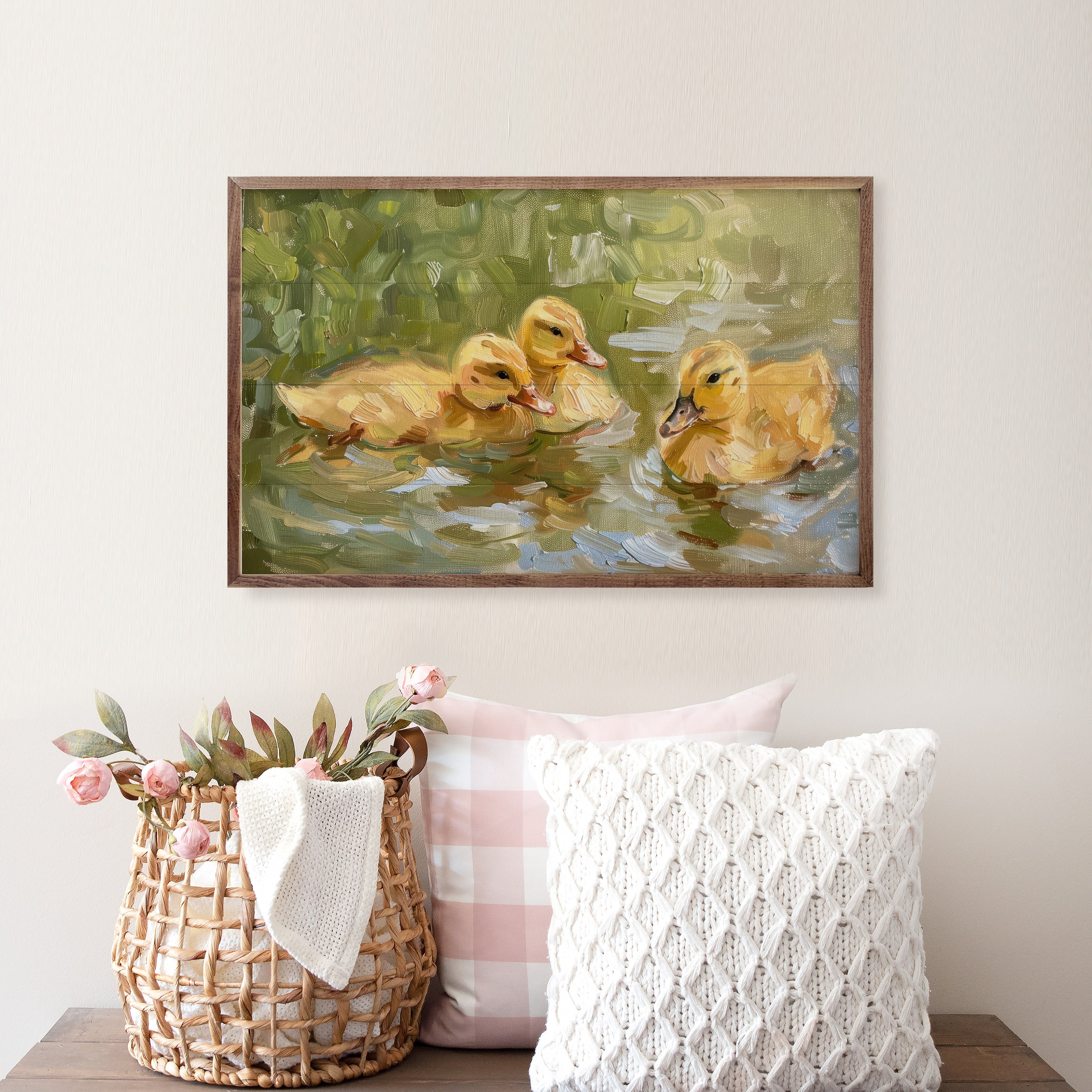 Duckling Swim By Petals Prints Design