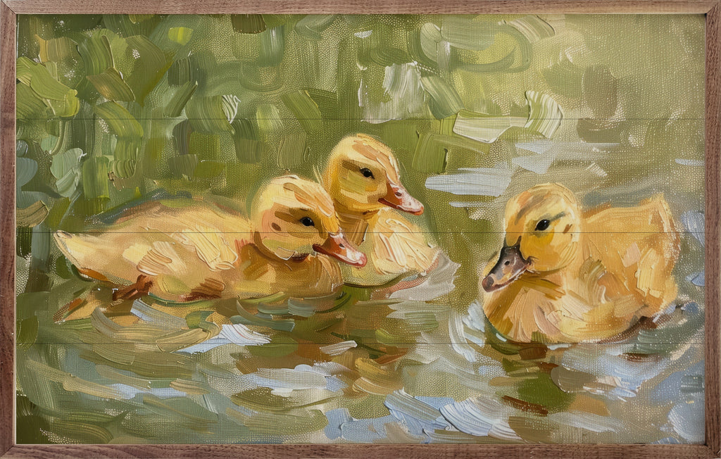 Duckling Swim By Petals Prints Design