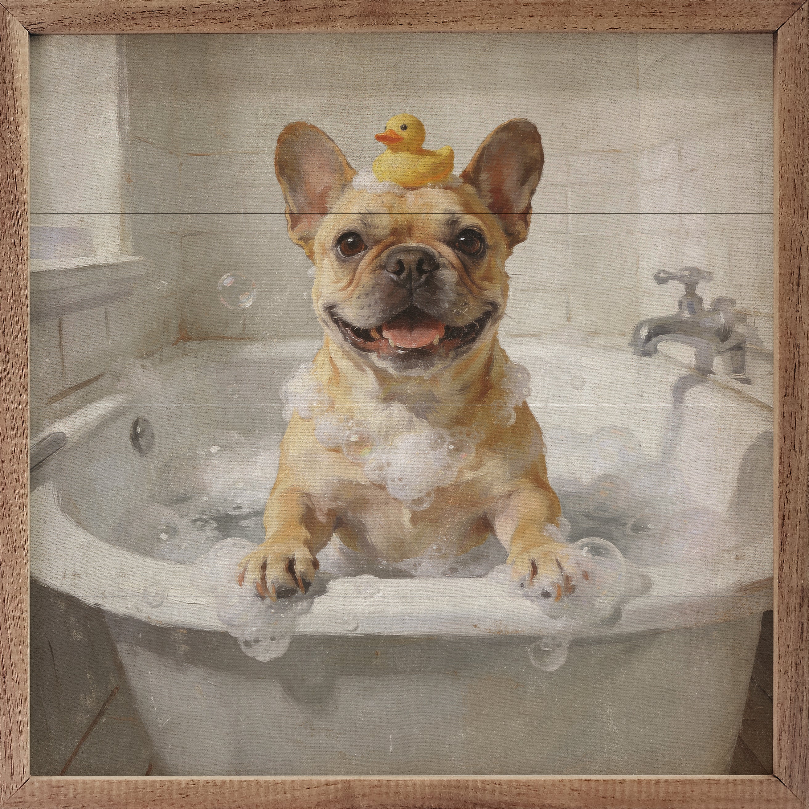 Bath Time French Bulldog