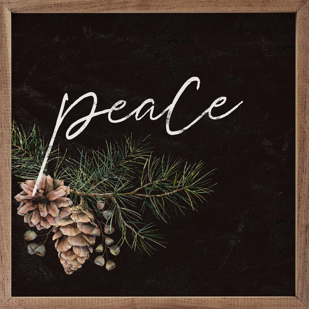 Pinecone Peace Branch Black