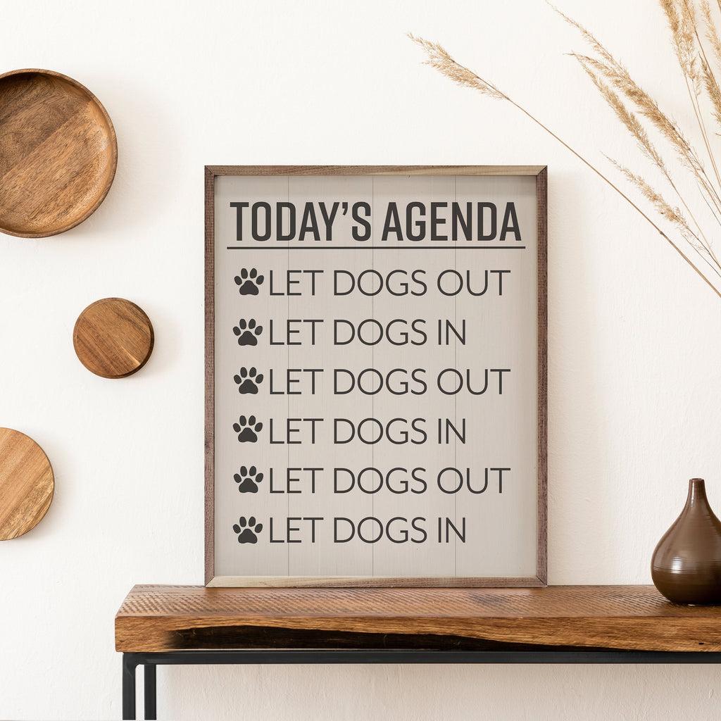 Today's Agenda Paws White