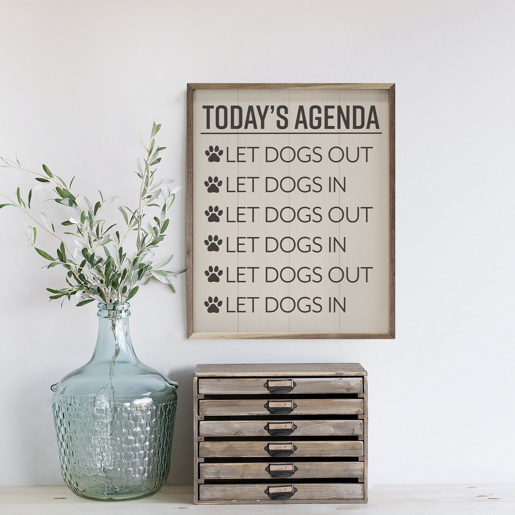 Today's Agenda Paws White
