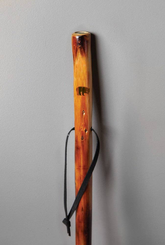Take A Hike Compass Walking Stick W/ Compass & Pouch - Bear Silhouette
