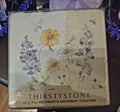 Thirstystone Natural Sandstone Coasters with Protective Cork - Meadow Flowers