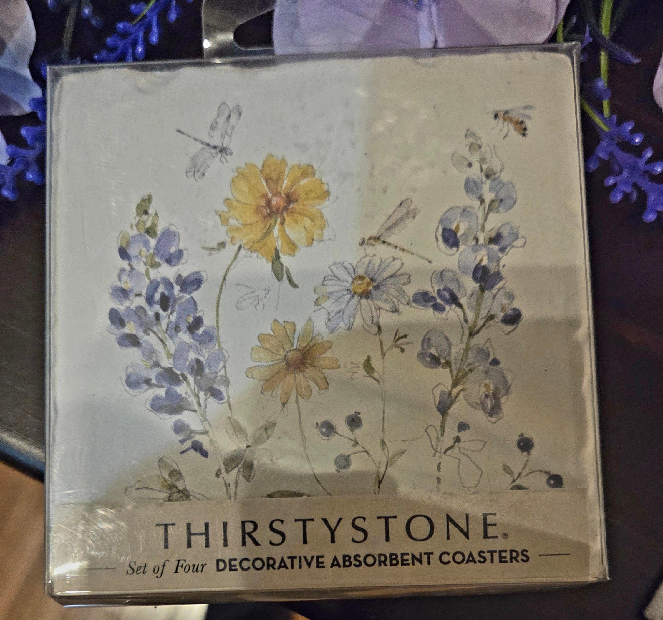 Thirstystone Natural Sandstone Coasters with Protective Cork