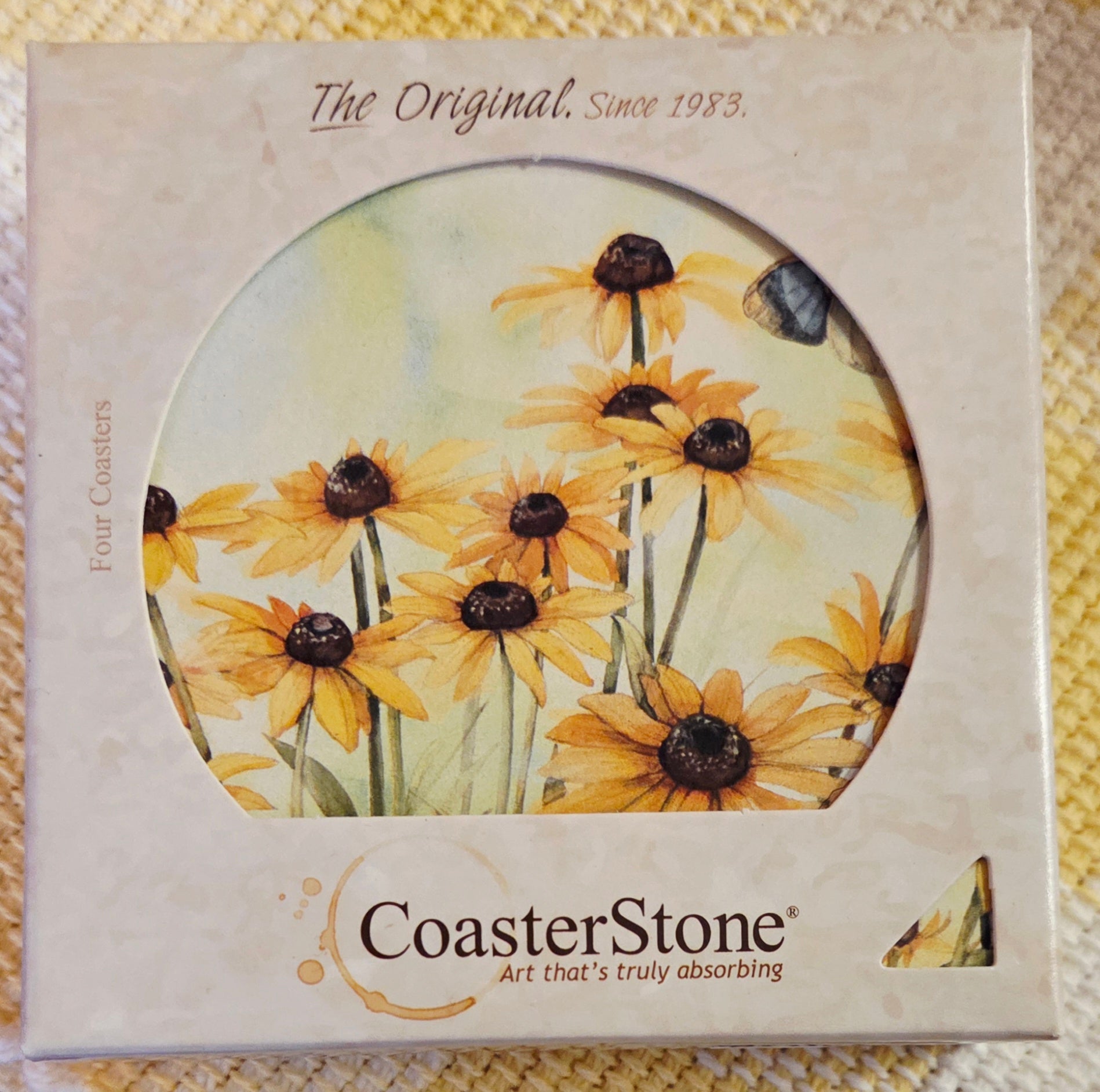 Thirstystone Natural Sandstone Coasters with Protective Cork