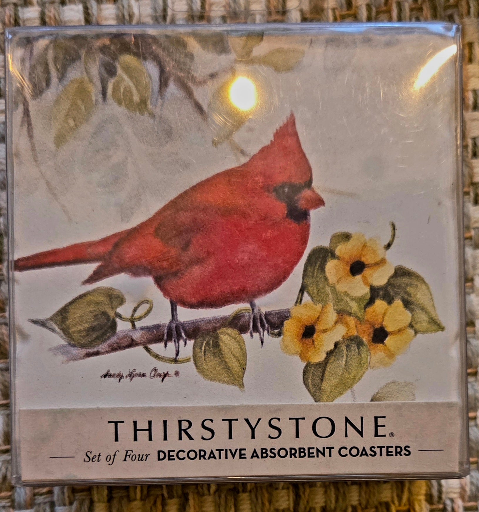Thirstystone Natural Sandstone Coasters with Protective Cork