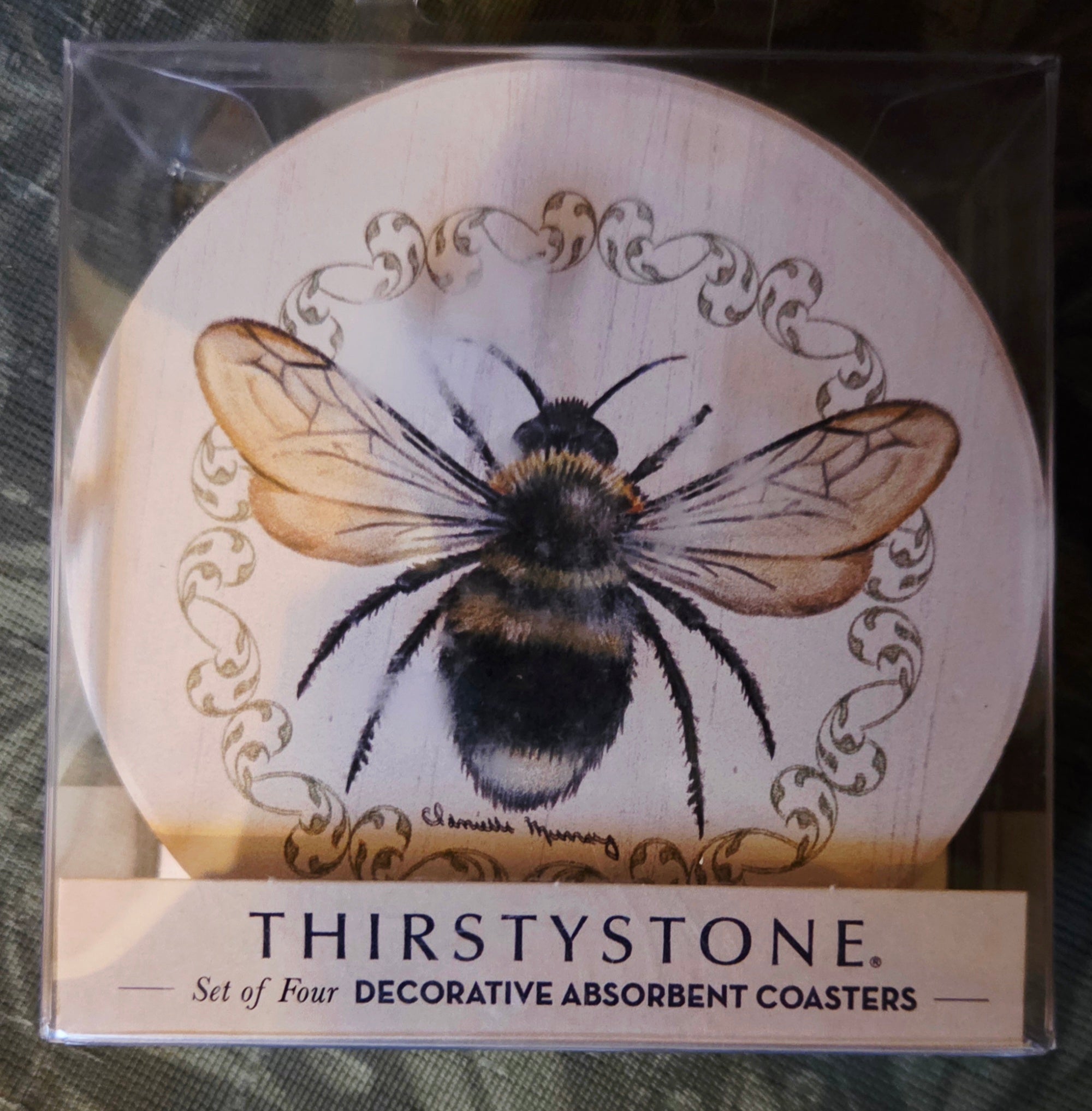 Thirstystone Natural Sandstone Coasters with Protective Cork