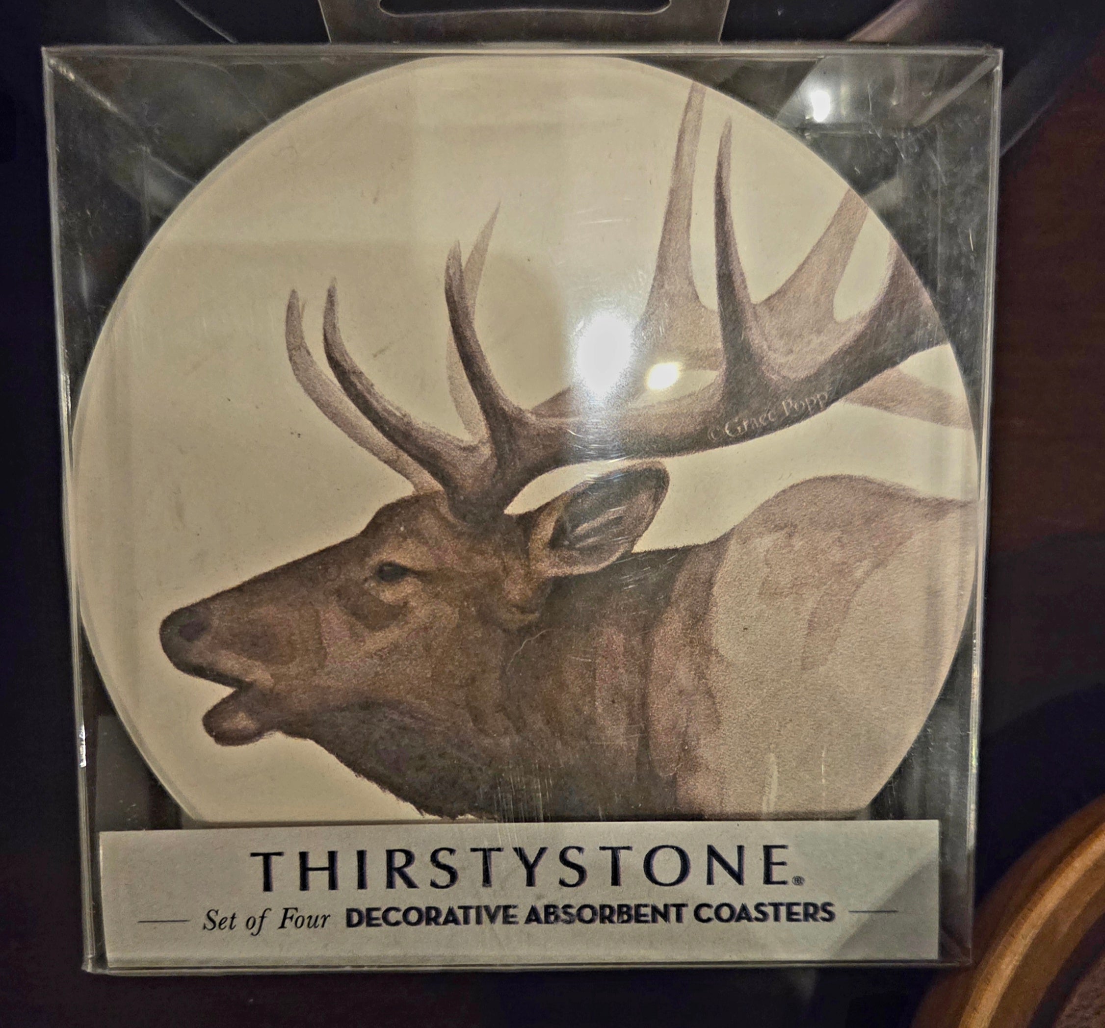 Thirstystone Natural Sandstone Coasters with Protective Cork