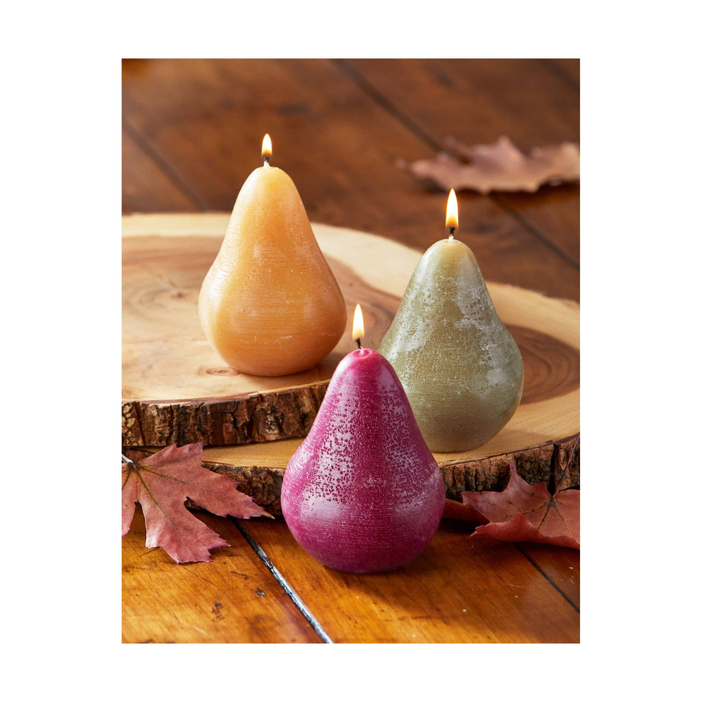 Pear Candle Yellow Paraffin Wax
