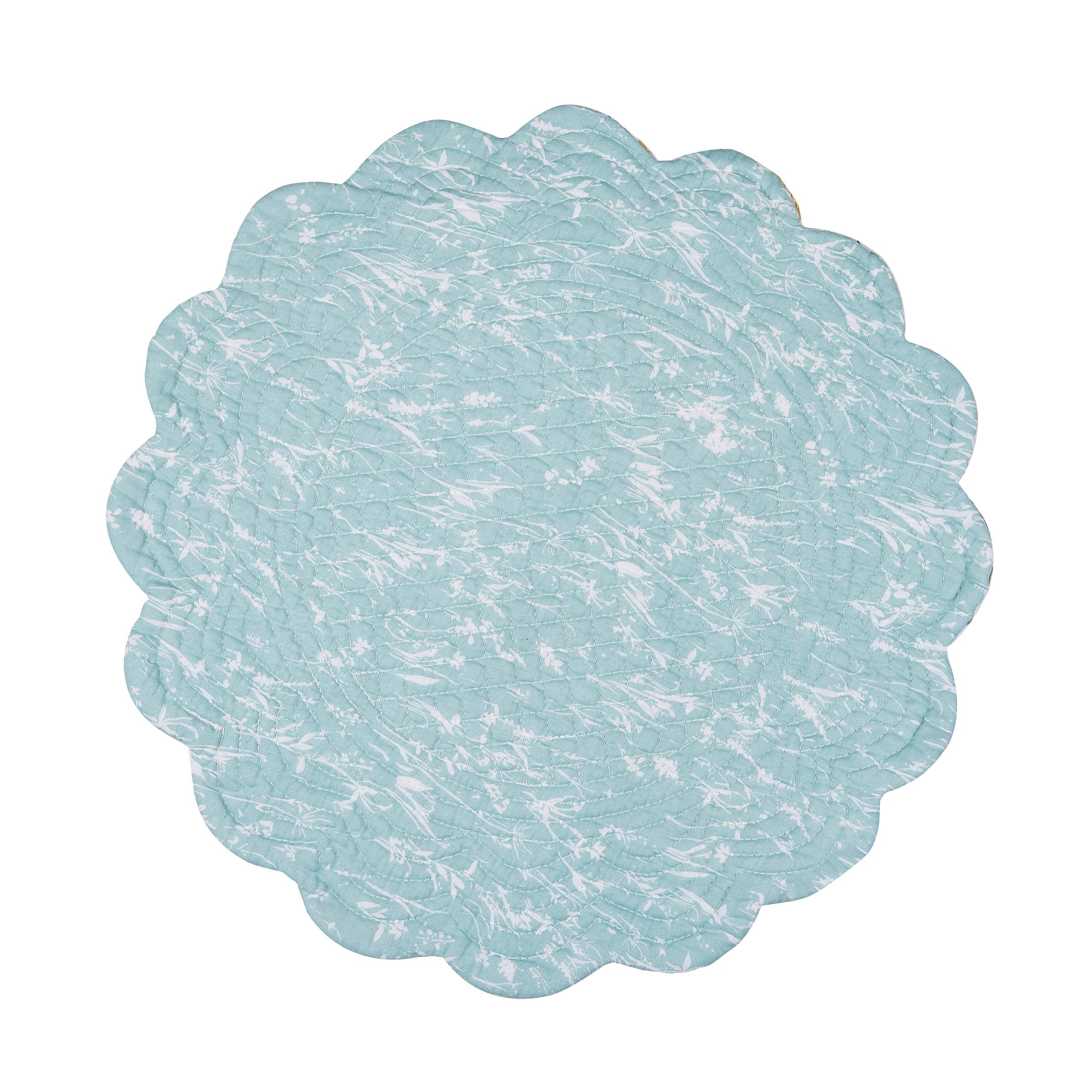 Sheila Watercolor Wildflower Floral Round Placemat