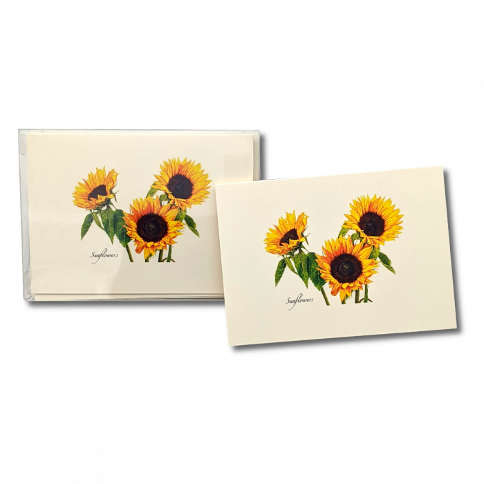 3 Sunflowers Notecard Set
