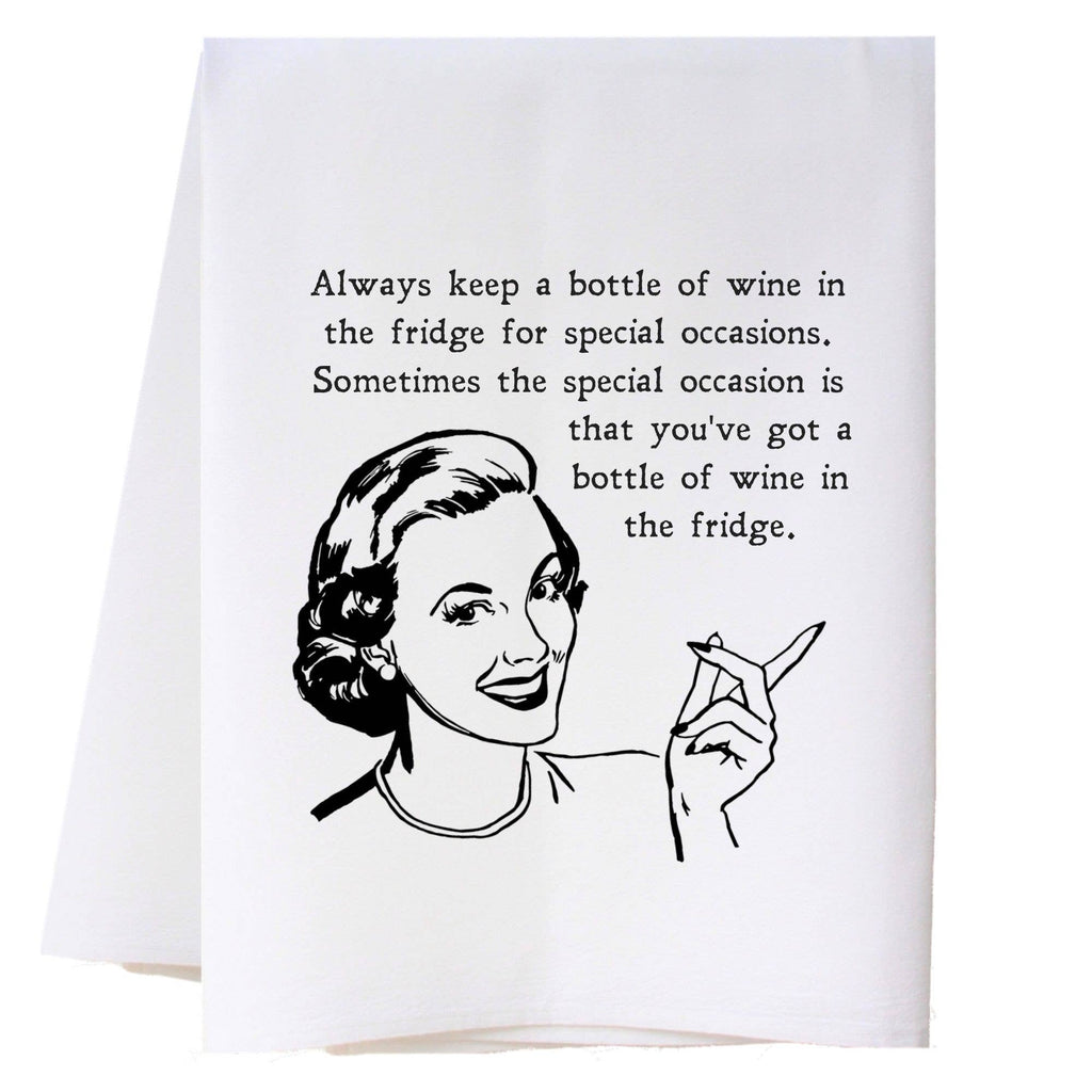 Wine In Fridge Kitchen Towel