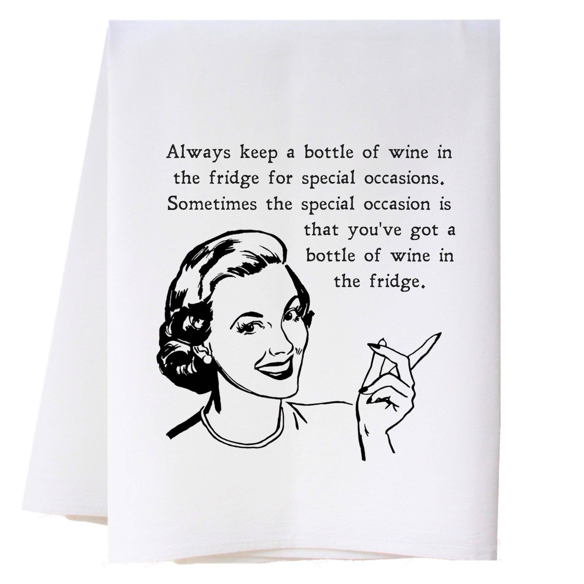 Wine In Fridge Kitchen Towel