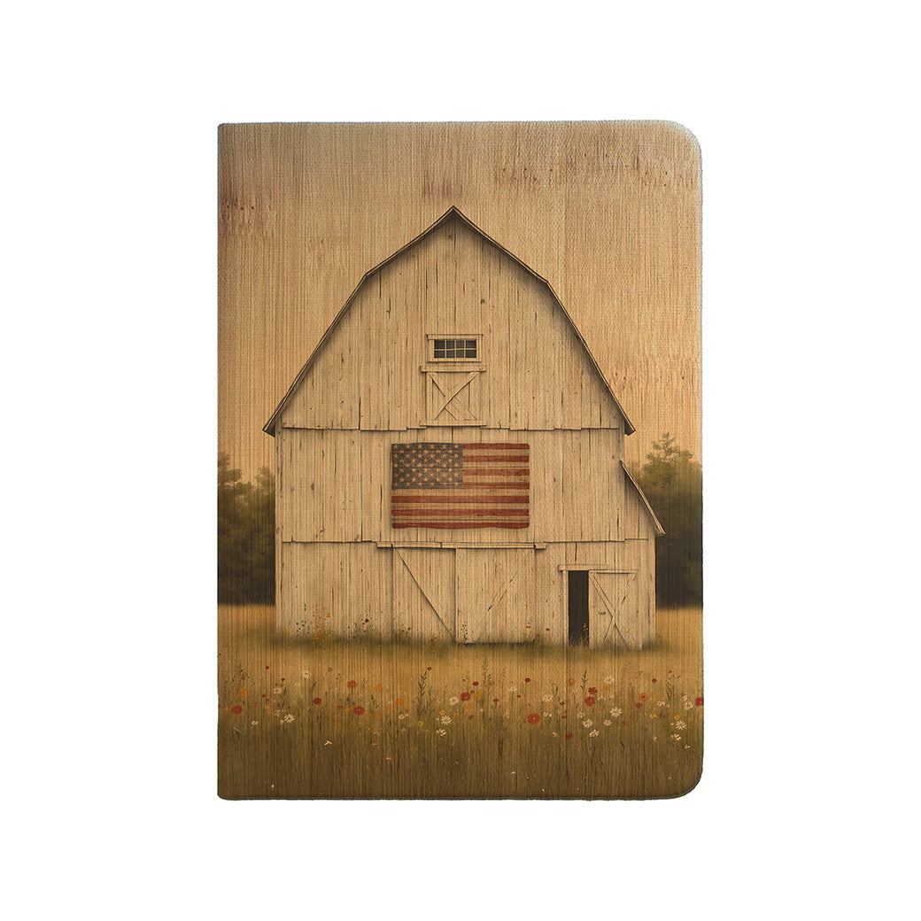 White Summer Flag Barn Journal