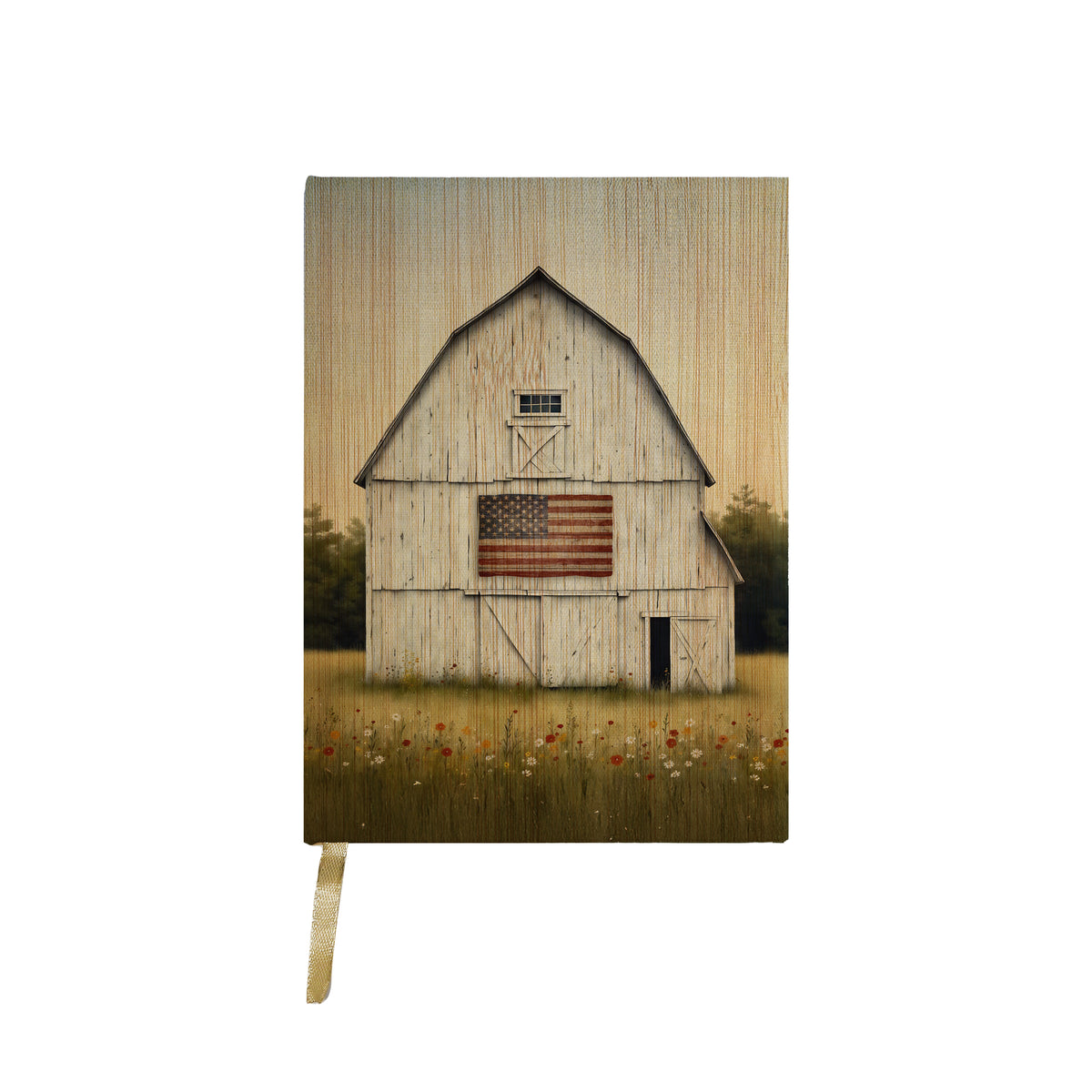 White Summer Flag Barn Journal