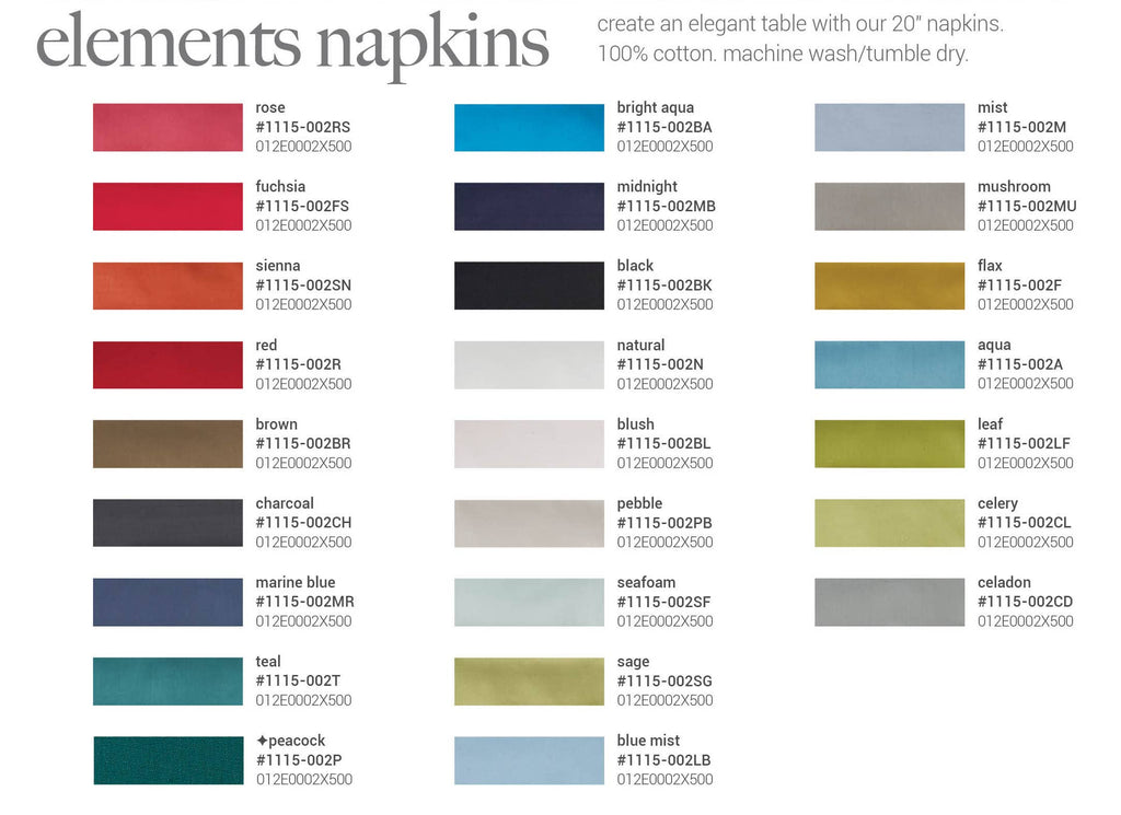 Elements Napkin - Black