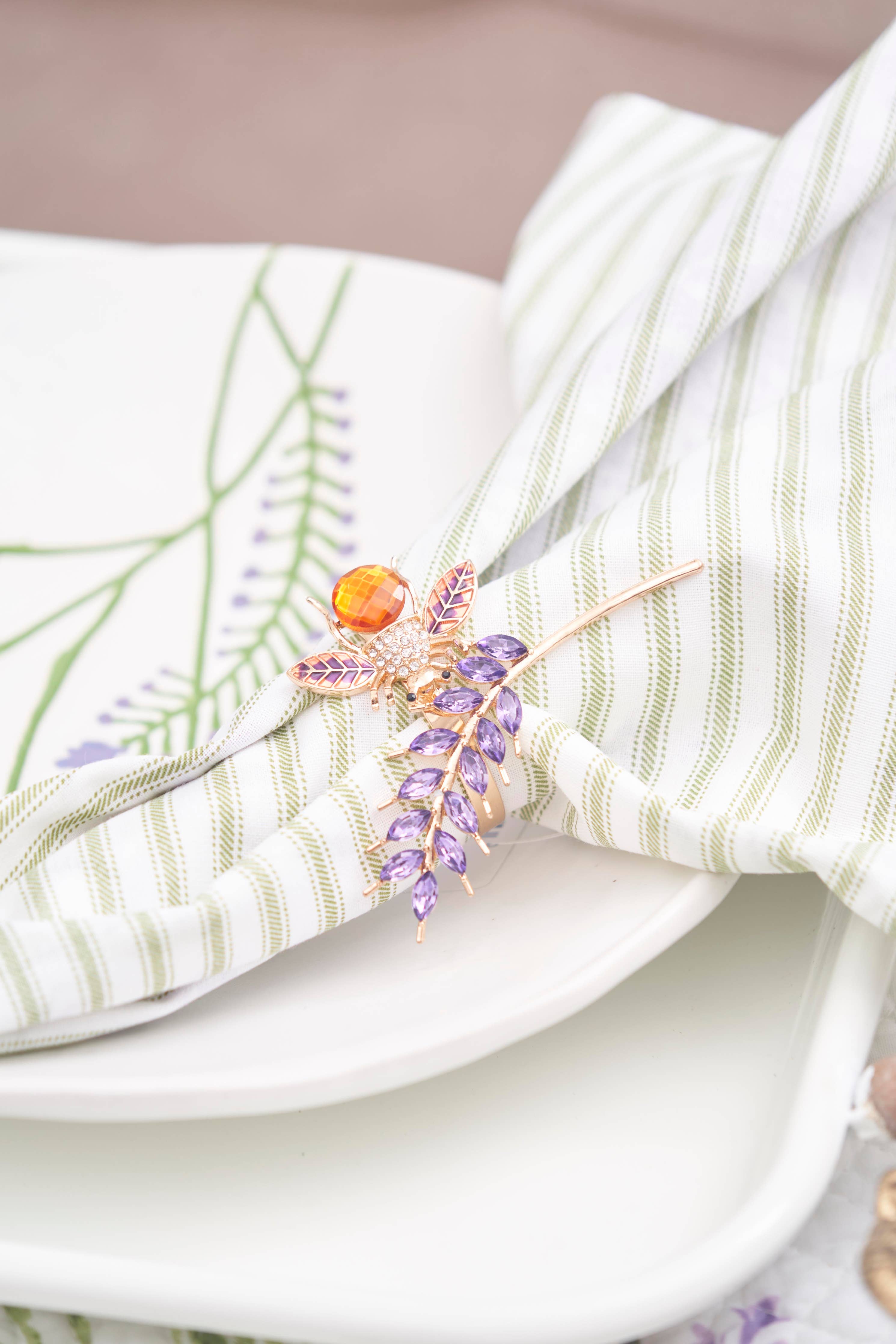 Crystal Bee Napkin RIng