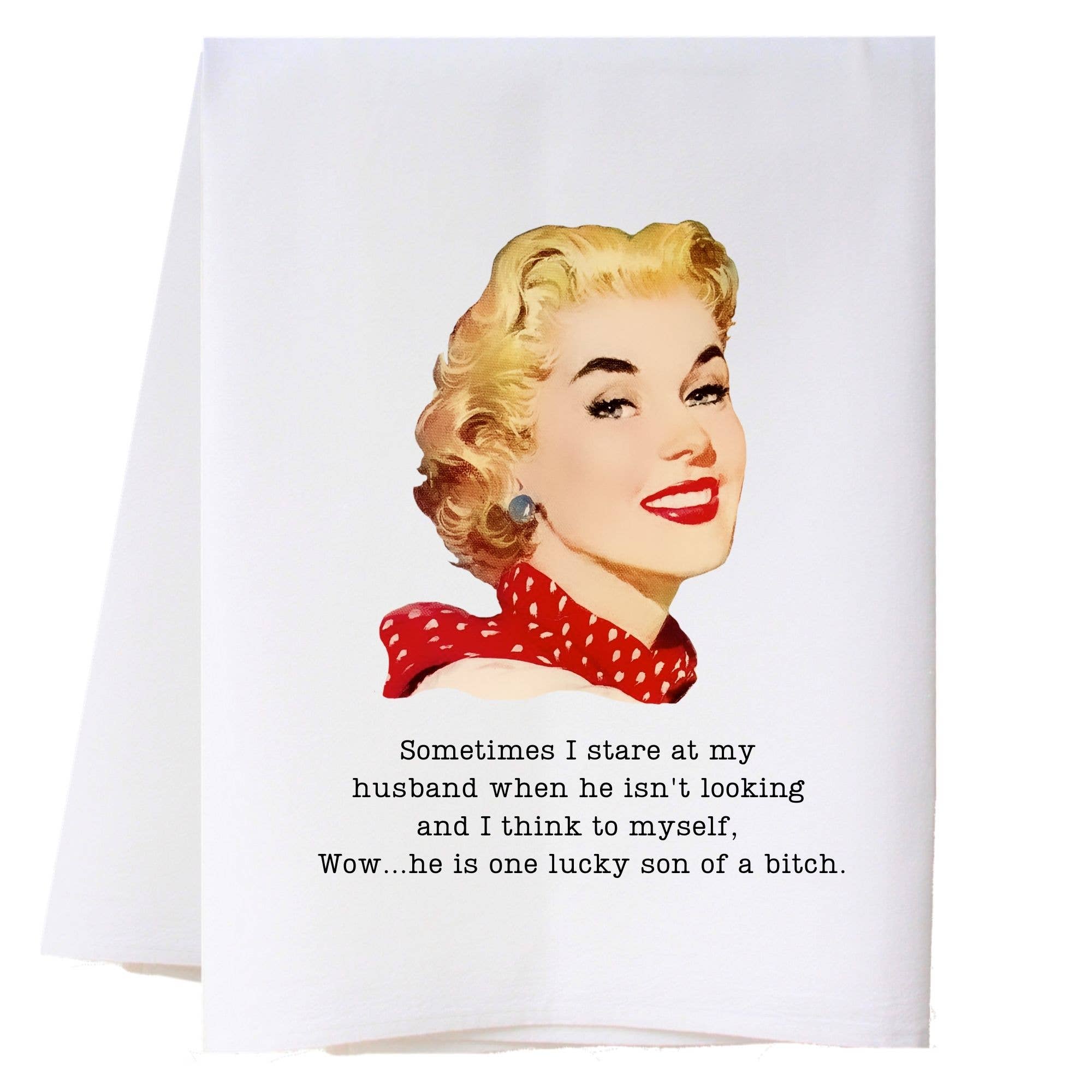 Stare At My Husband Kitchen Towel