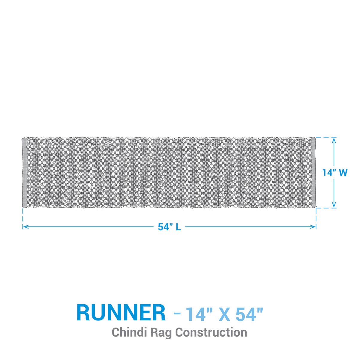 Coastal Chindi Runner 54"L