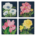 "Garden Bloom" 4 Pack Assorted Image Coaster Set