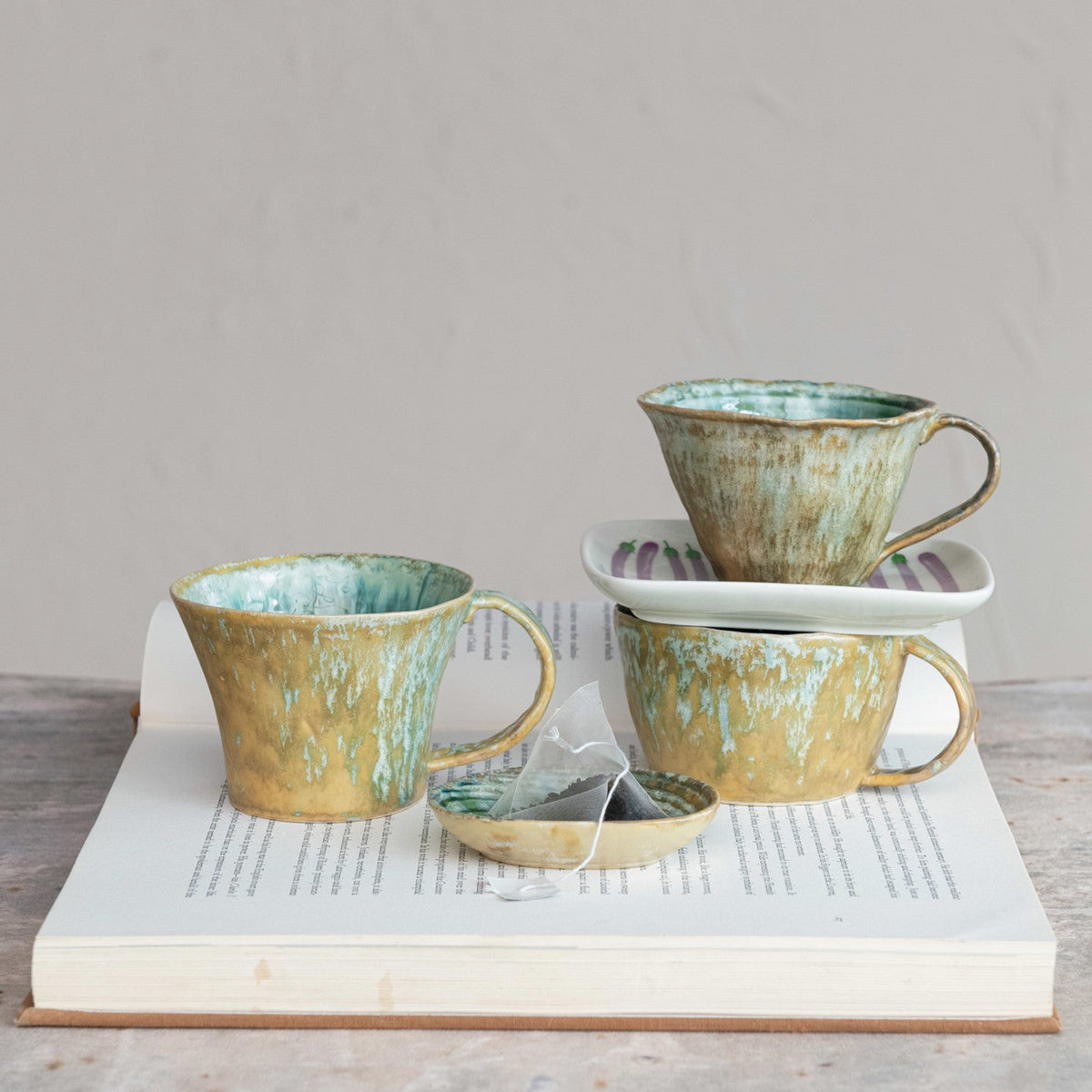 Reactive Crackle Glaze Ceramic Coffe Mug