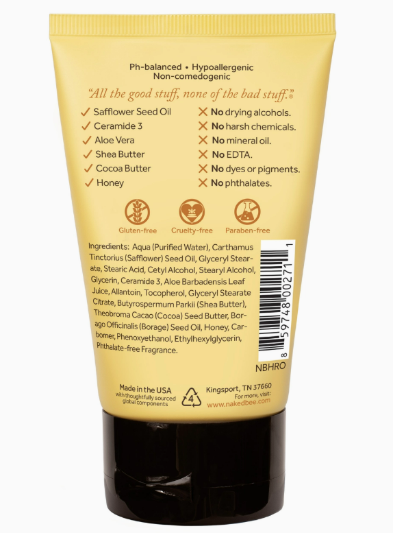 Naked Bee Serious Hand Repair Cream - Orange Blossom Honey - Squeeze bottle