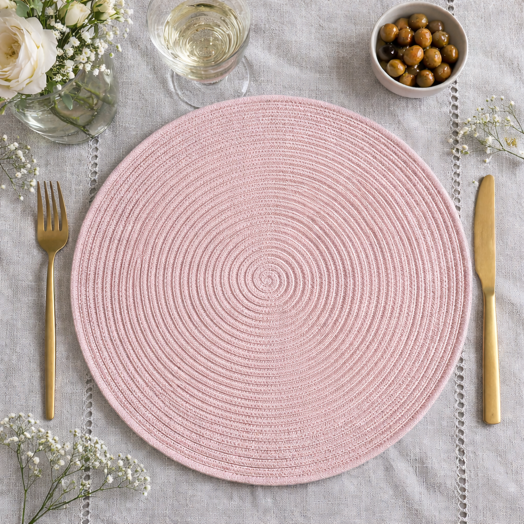 Blush Pink Braided Placemat