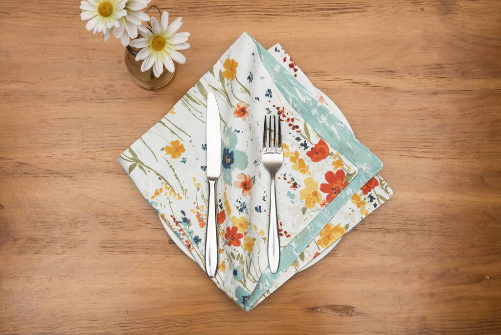 Sheila Watercolor Wildflower Floral Napkin