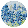 "Bluebonnet Field" 4pk Round Natural Sandstone Coaster