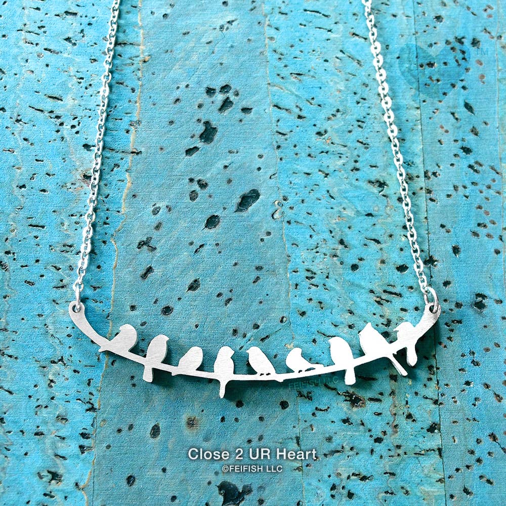 Birds Online Stainless Steel Necklace