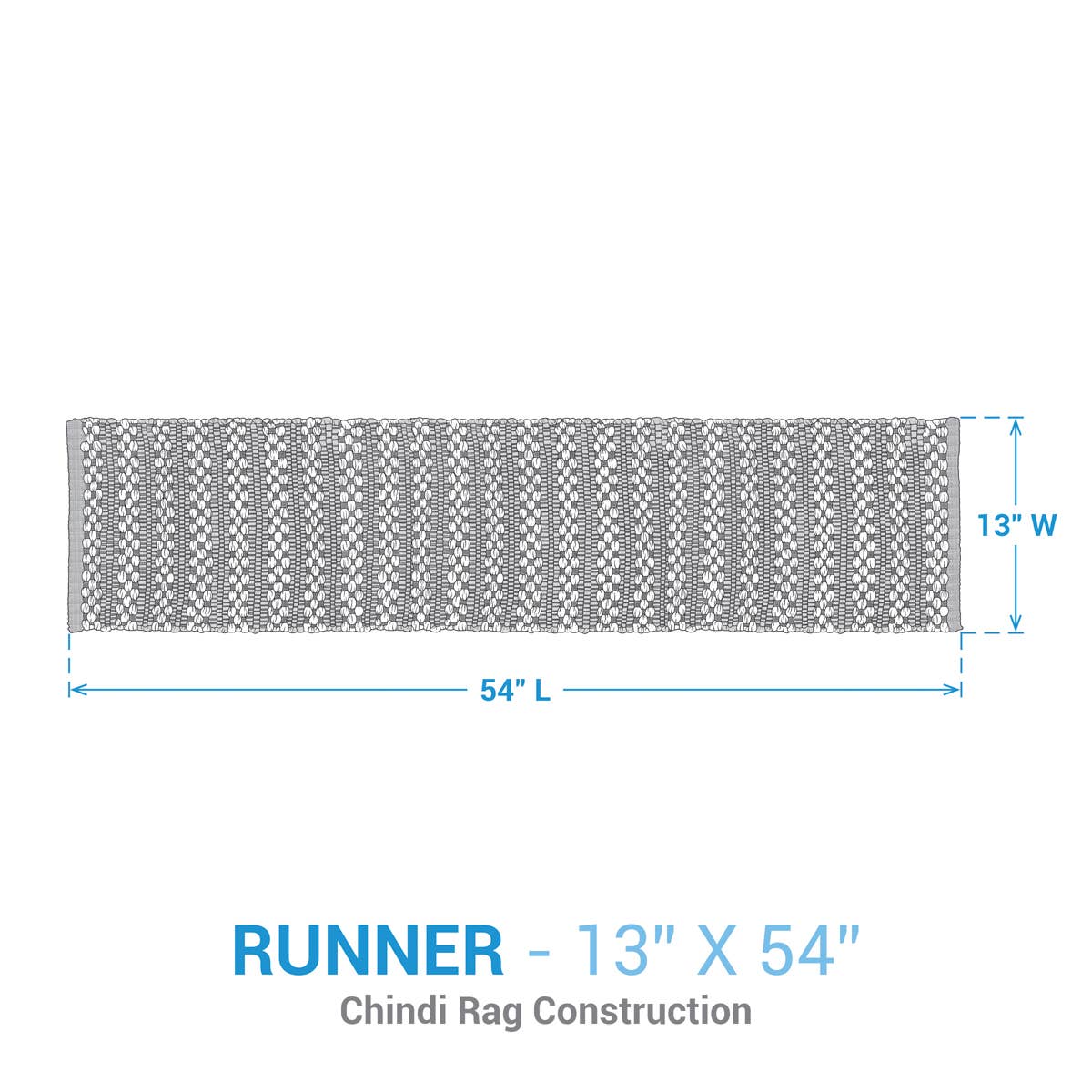 Cozy Christmas Chindi Runner 54"L