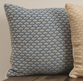Scalloped Blue Pillow