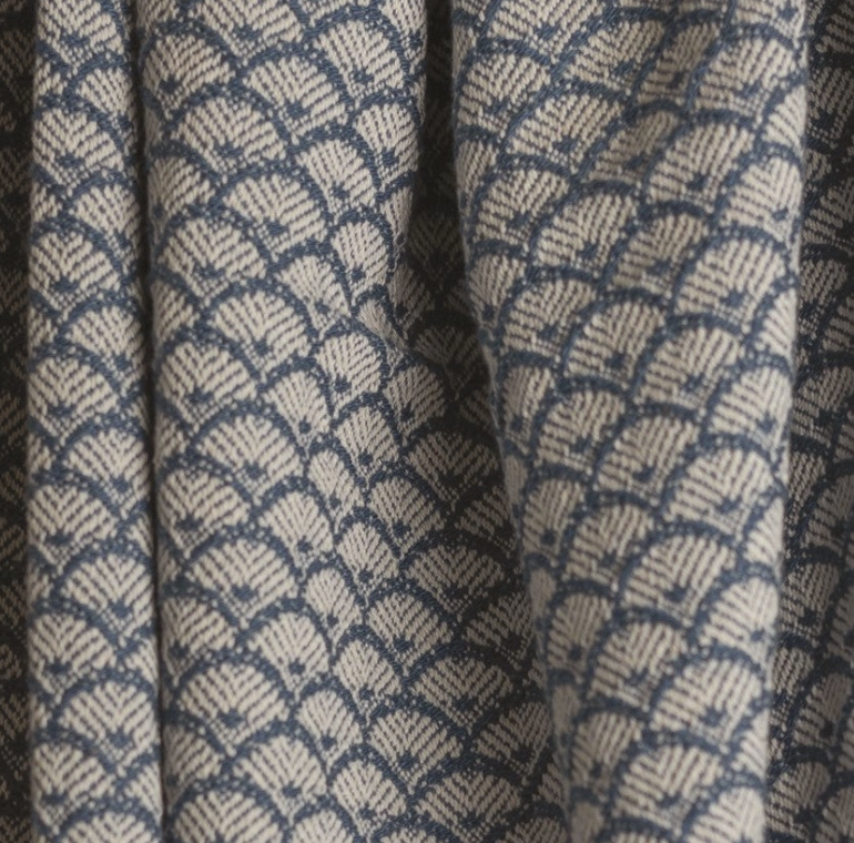 Scalloped Blue Pillow