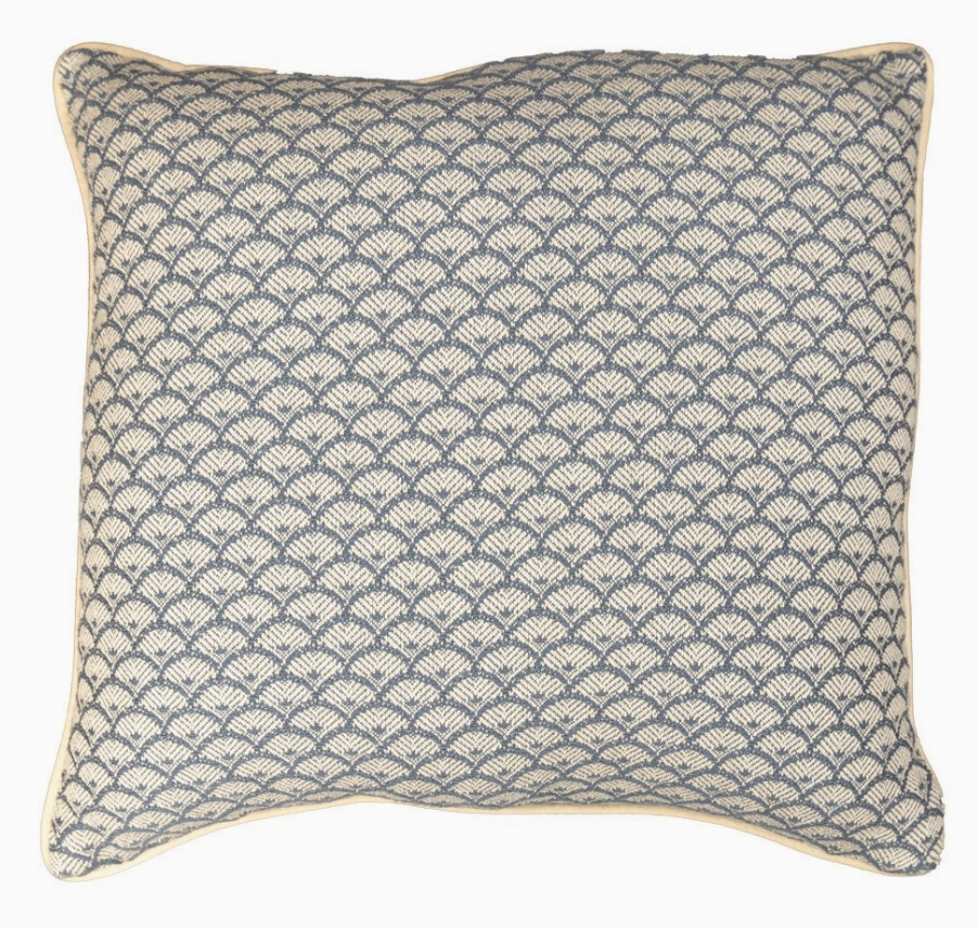 Scalloped Blue Pillow