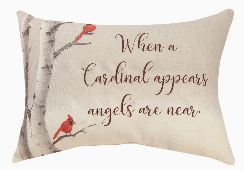 When A Cardinal Appears Rectangle 18X13 Pillow