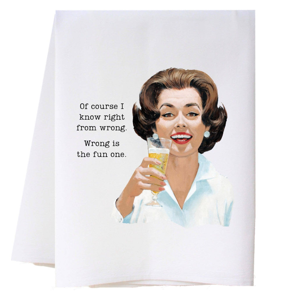 Right From Wrong Kitchen Towel