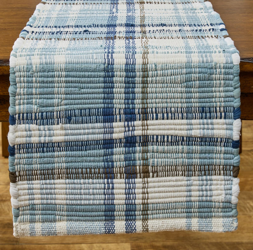 Driftwood Plaid Chindi Runner 54"L