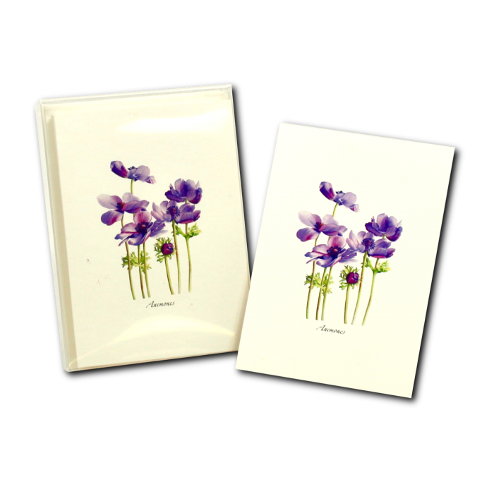 Anemones Notecard Set - 8 Cards & Envelopes