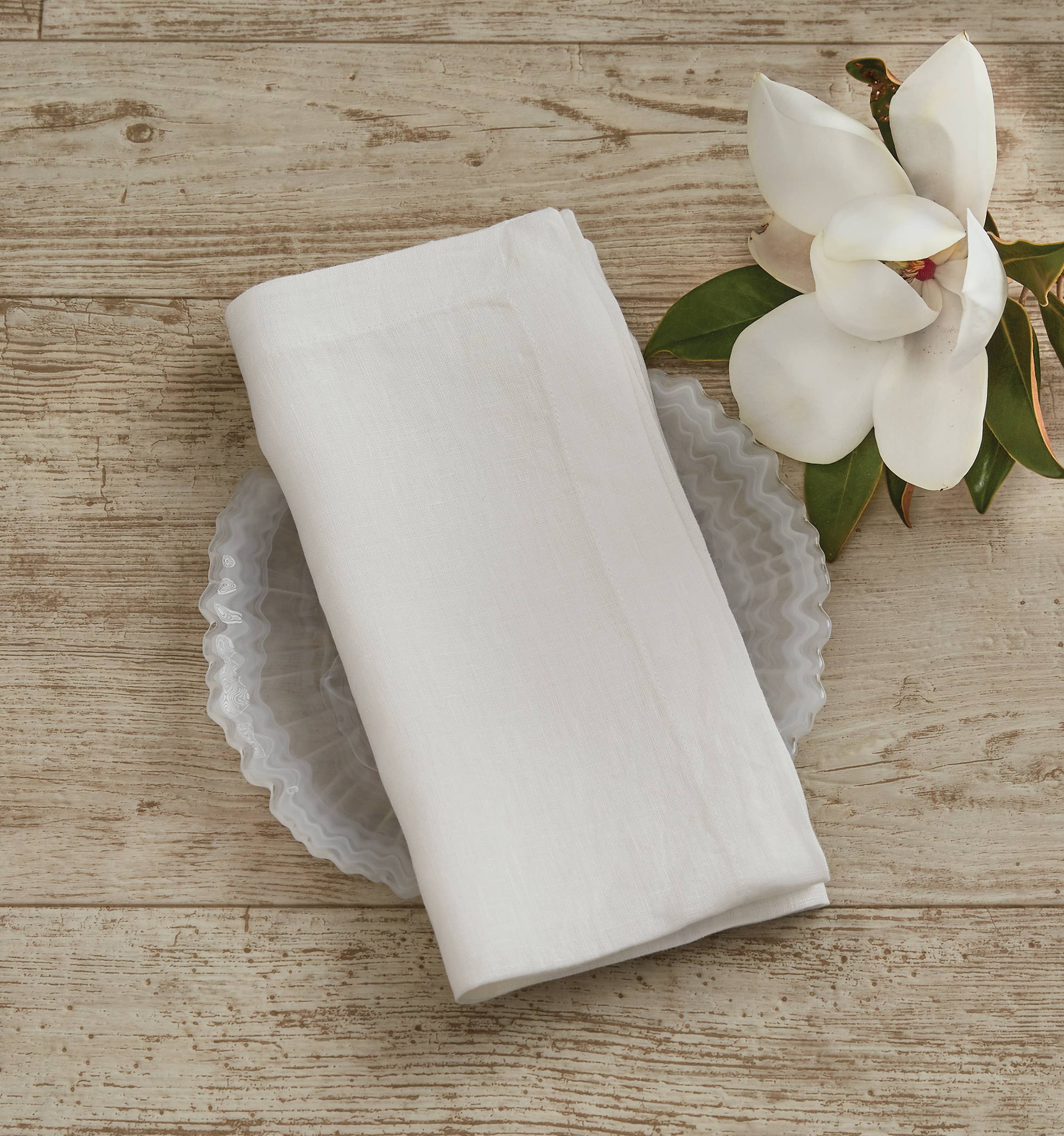 Linen Napkin - Bleached White