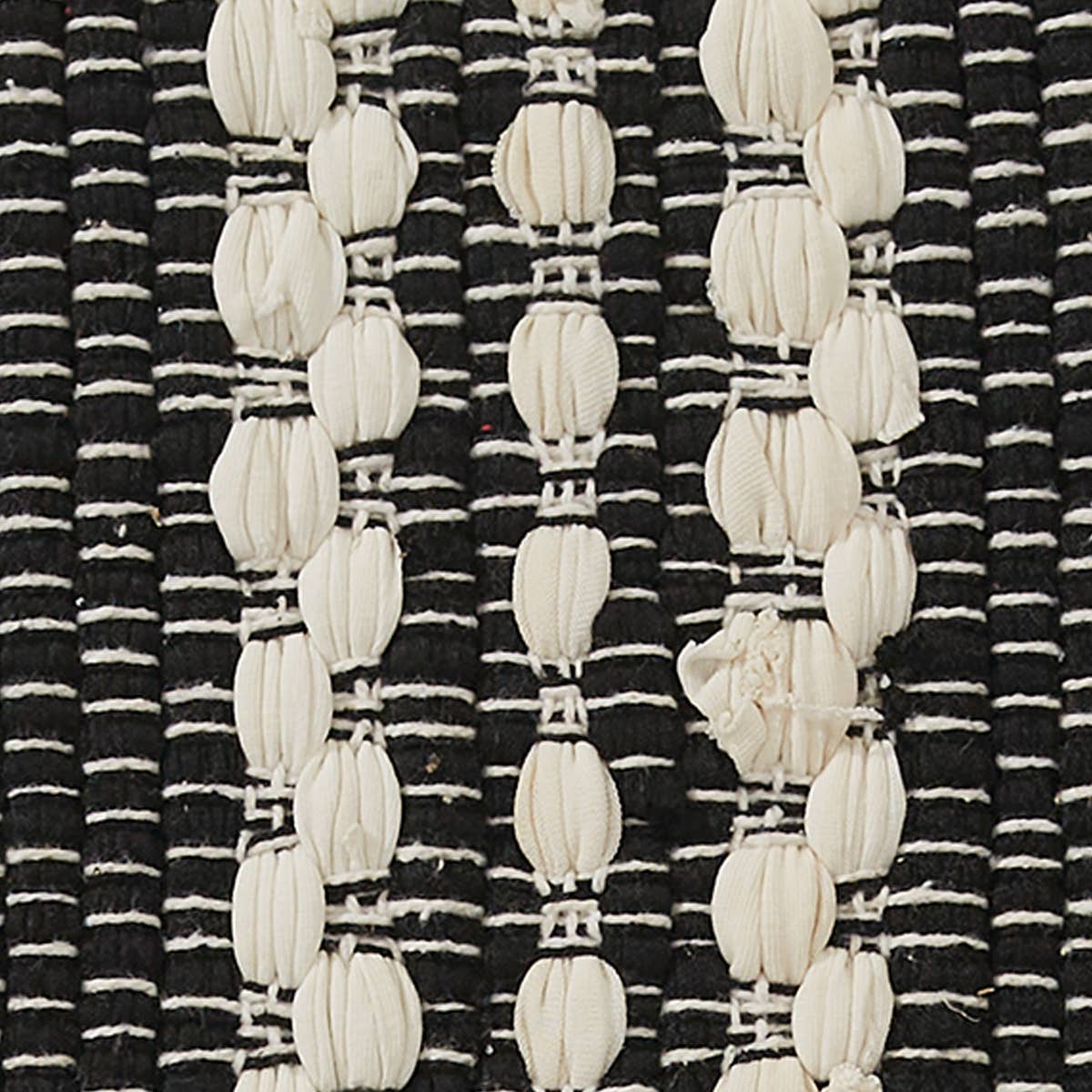 Onyx And Ivory Chindi Table Runner  54"L