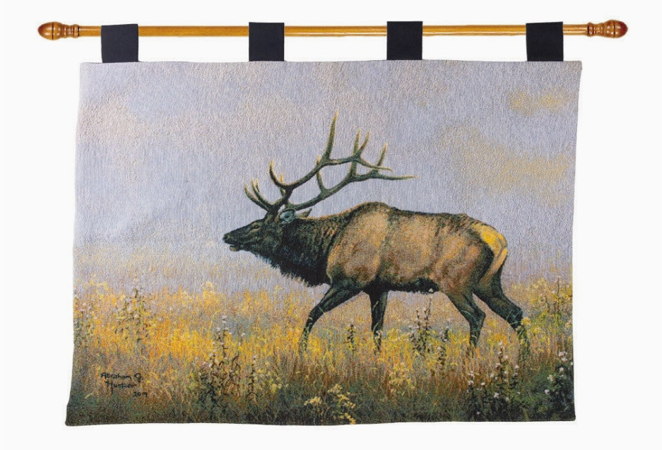 Grey Ghost Elk 36X26 Wall Hanging