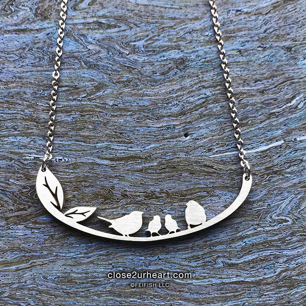 Songbird Family of 4 Necklace