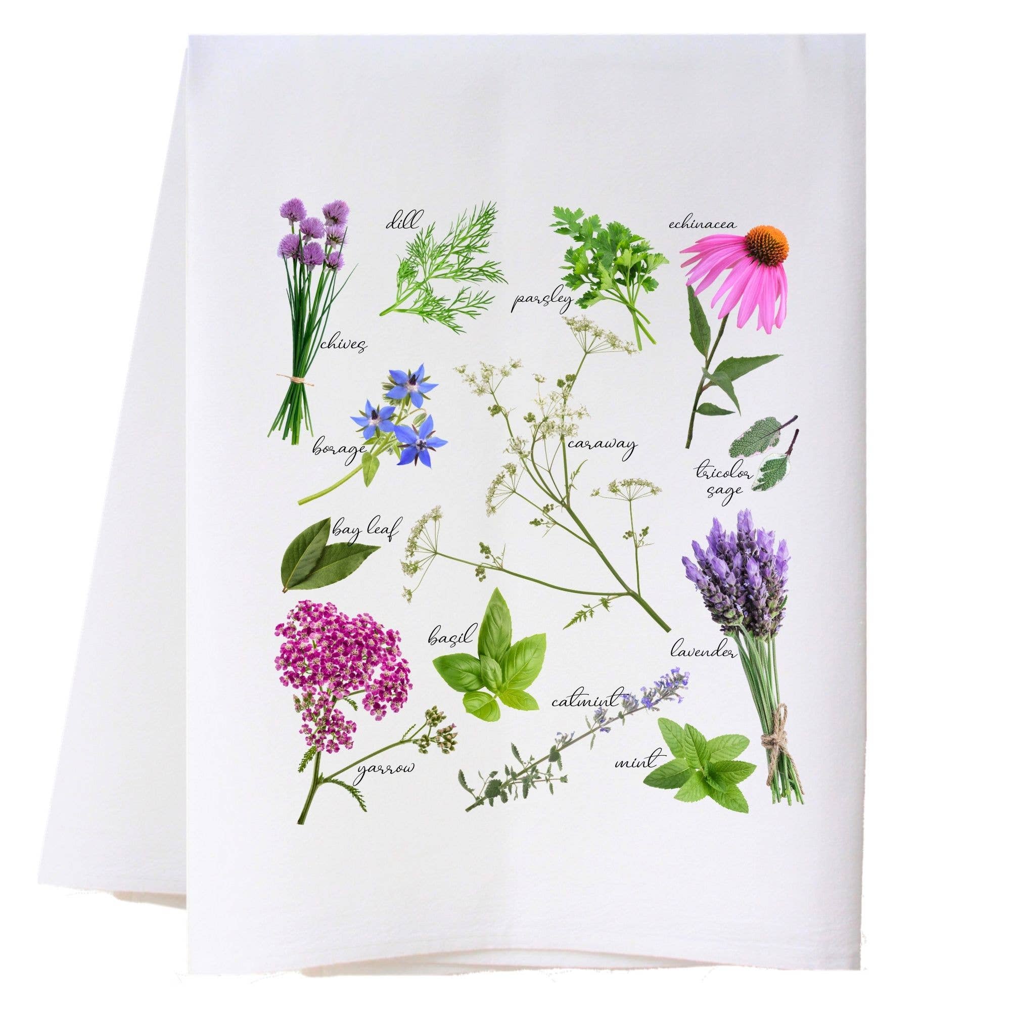 Garden Herbs Kitchen Towel